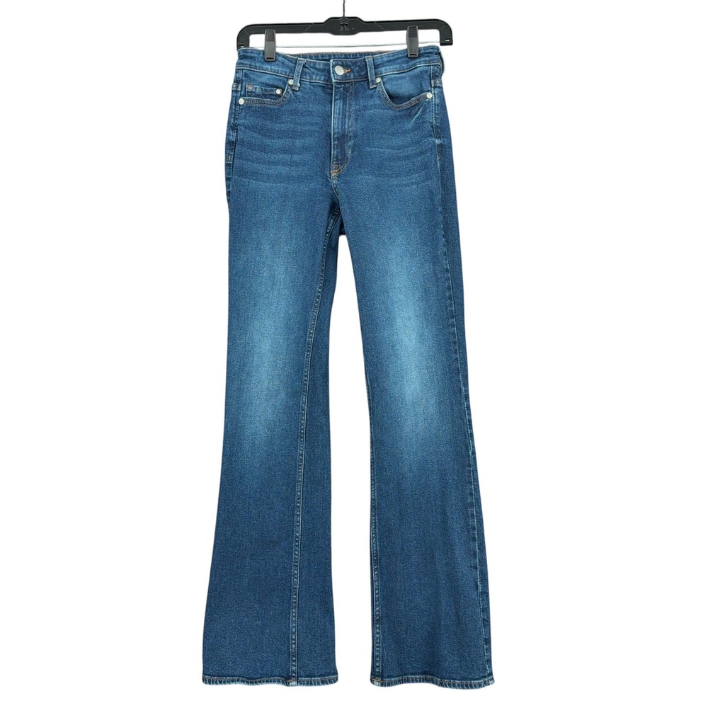 H&M &Denim Bootcut Womens Size 4 Cotton Spandex Blue High Waist Jeans